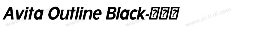 Avita Outline Black字体转换